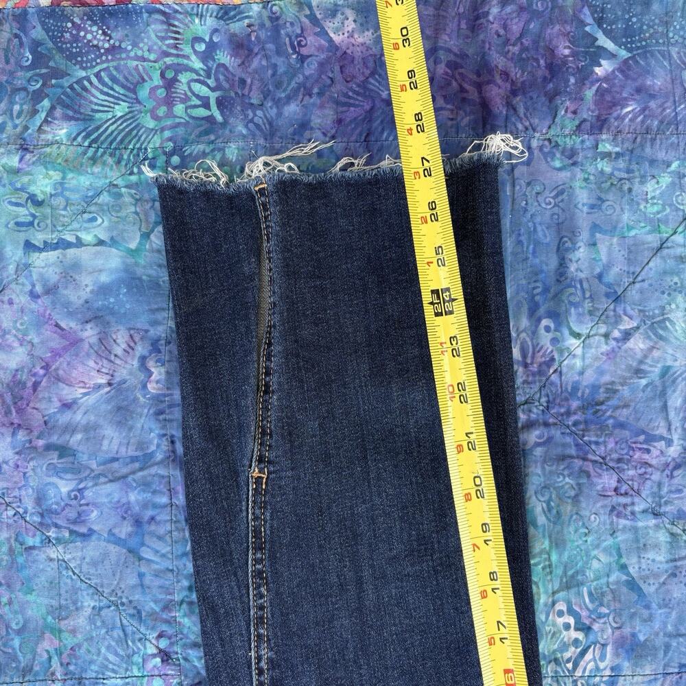 Urban Revivo Dark Blue Bootleg Jeans Size 2 Denim Long Leg - Picture 8 of 10